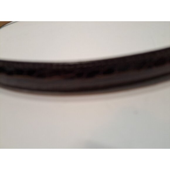 90's Brighton Brown Leather Belt Women L Golf Charms Silver-tone hardware C3008 - Picture 3 of 12